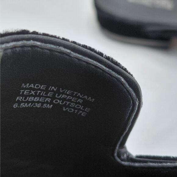 MICHAEL Michael Kors Womens Velvet Mules Size 6.5 Black Crystal Slide Glam - Picture 6 of 10